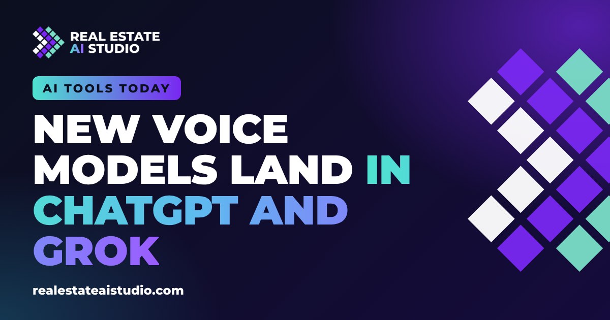 AI Tools Today: ChatGPT Voice gets GPT-Live-1.1, Plus and Pro can build any number of Sites, and xAI ships Grok Voice 3.0