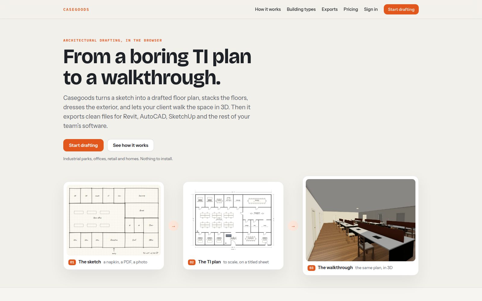 Casegoods home page