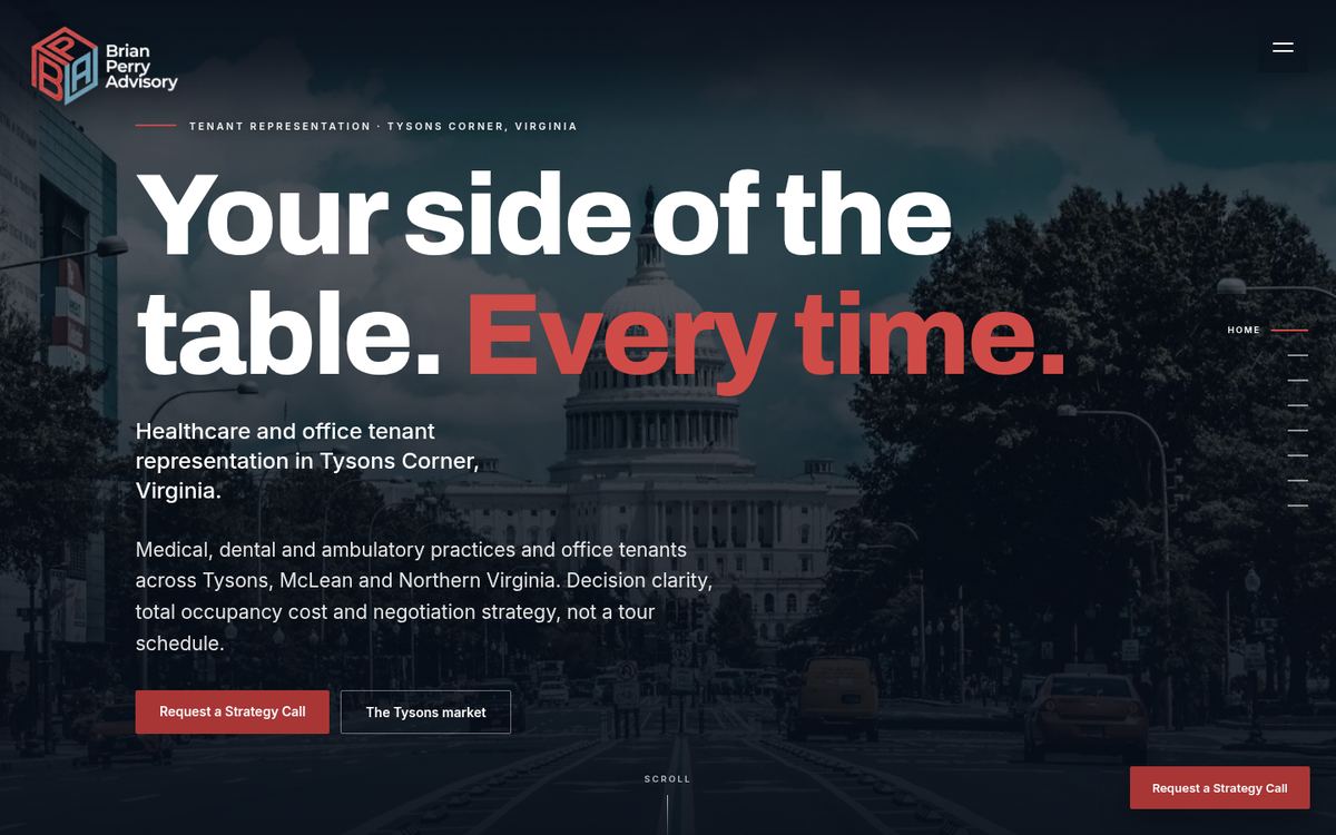 Brian Perry Advisory website, home page